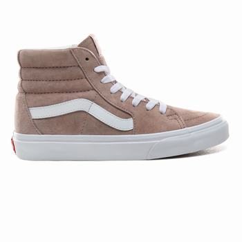 Damske Kotnikove Tenisky Vans Pig Suede Sk8-Hi Siva/Biele VA75MQXEA